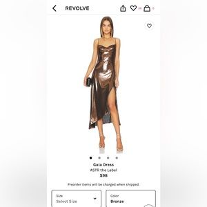 Gaia Dress ASTR the Label Revolve bronze dress